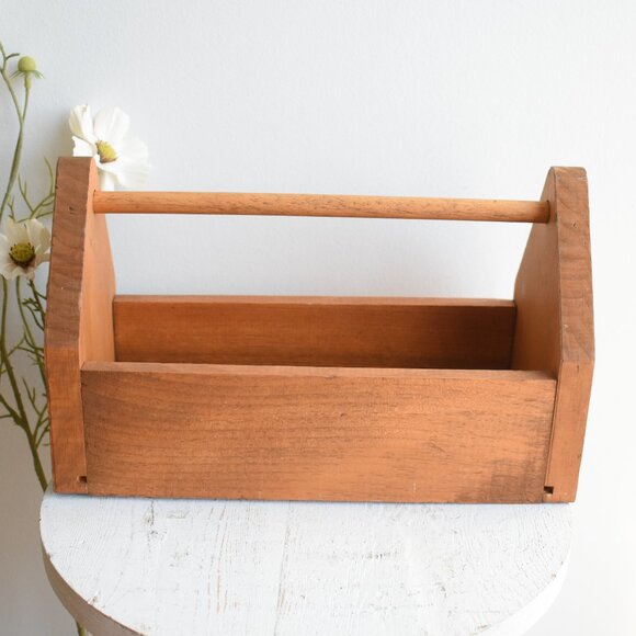 Other - Vintage Antique Handmade Wood Tool Box Caddy Country Cottage Farmhouse Decor